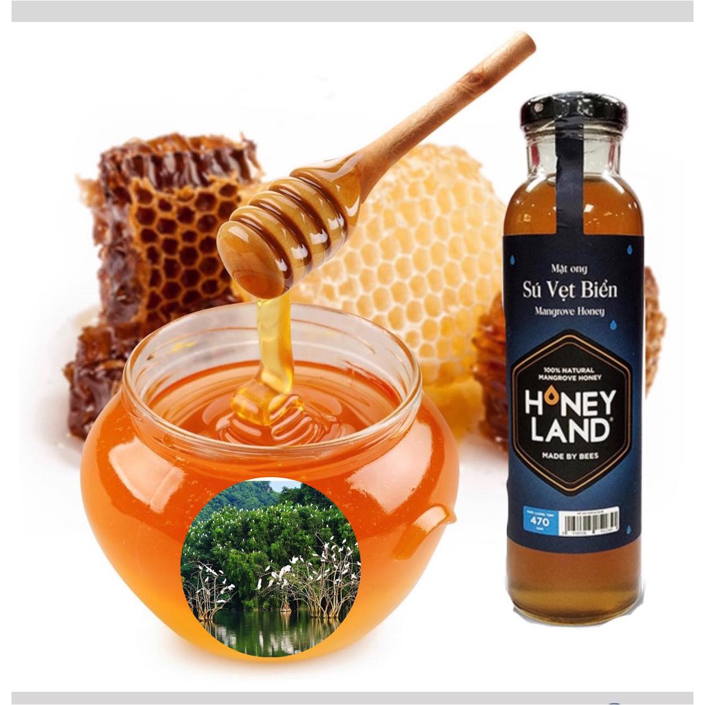 Mật ong rừng nguyên chất Hoa Sú Vẹt Biển HONEYLAND 470g