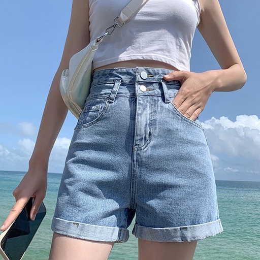 Quần sooc đùi kaki lưng cao 2 nút có bigsize (Mã 1104-1105)