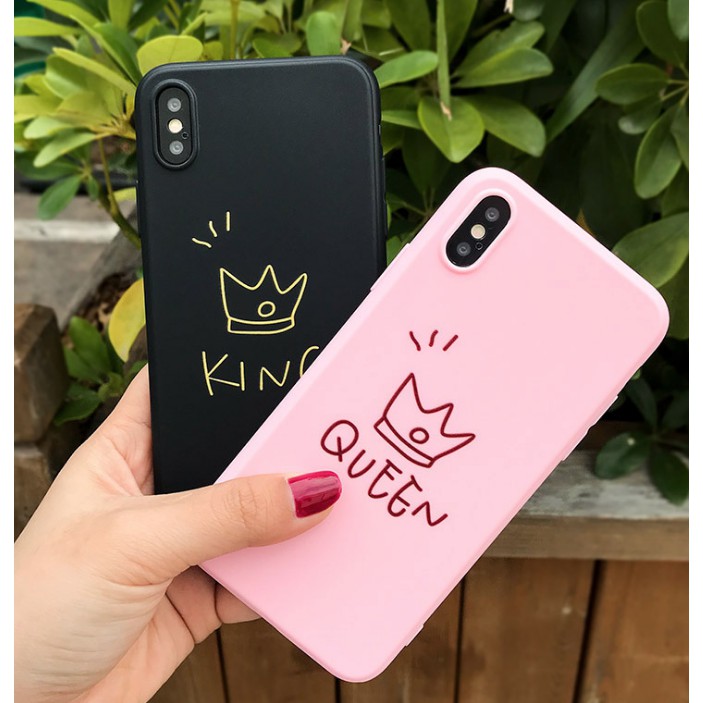 Ốp iphone Ốp lưng điện thoại KING QUEEN cho iphone 6/6plus/6s/6s plus/6/7plus/8/8plus/x/xs/xs max/11/12promax a321