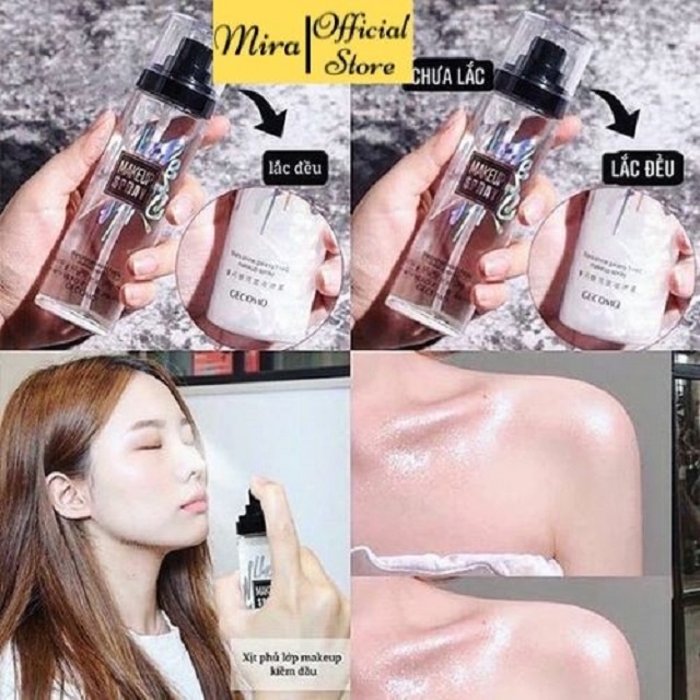 Xịt Nhũ Khóa Nền Makeup Dưỡng Ẩm Bắt Sáng Miraa Shop | BigBuy360 - bigbuy360.vn