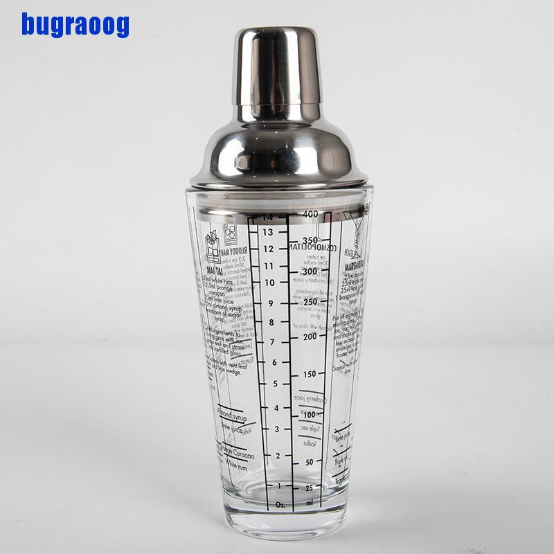 【bug】Martini Cocktail Shaker Scale Glass champagne Wine Beverage Mixer Shaker Bottle