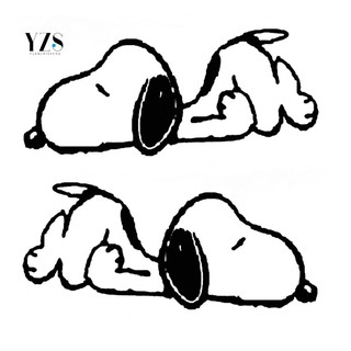 [ HÀNG có sẵn ] Cặp decal dán xe hơi hình chó Snoopy
