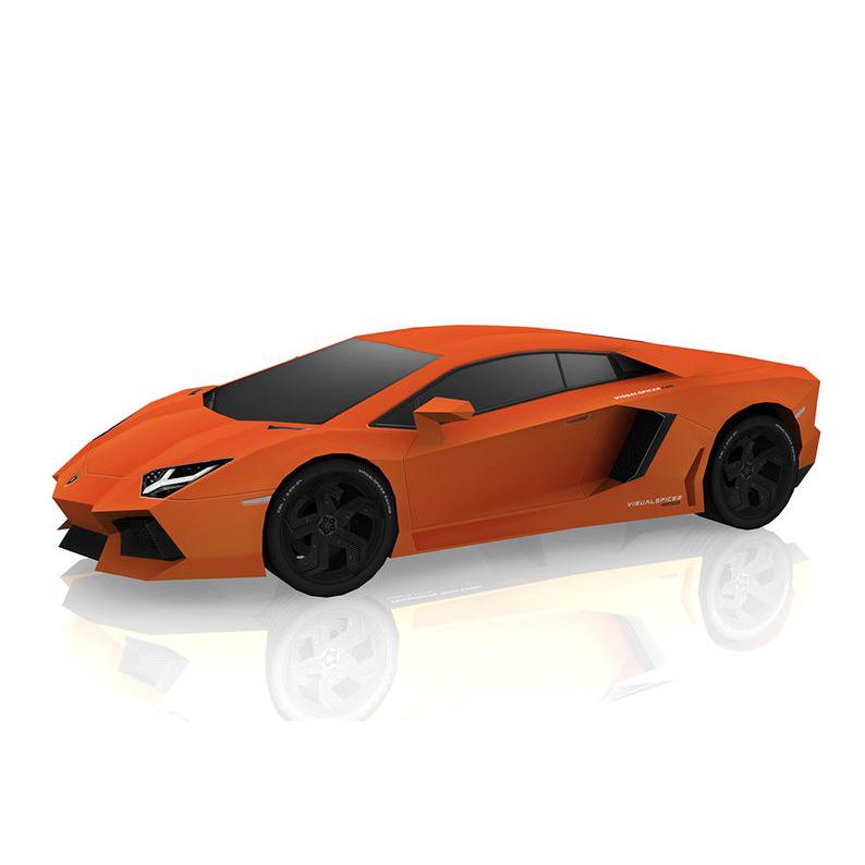 Bộ kit mô hình giấy 3D xe Lamborghini Aventador Racer kích thước lớn 76cm