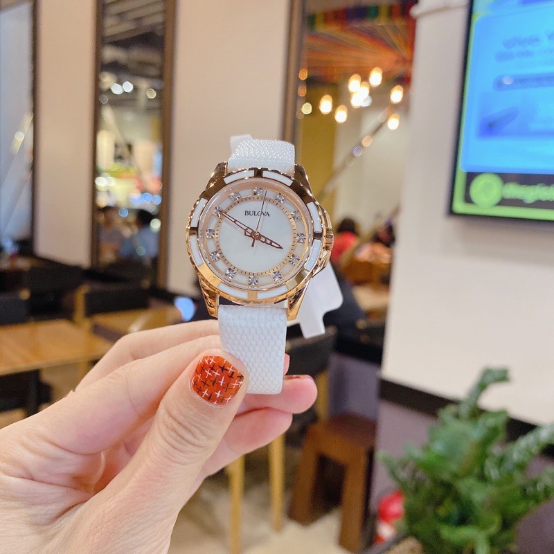 ĐỒNG HỒ NỮ BULOVA DIMOND 98P119 SIZE 32MM