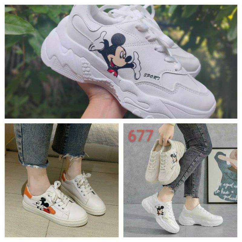 Giày nữ👟FREESHIP👟GIẦY THỂ THAO CHUỘT MICKEY CAO CẤP HÀNG CHUẨN QC LOẠI 1
