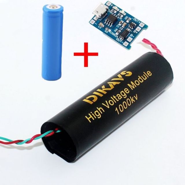 Combo kích điện 1000kv + pin + mạch sạc pin