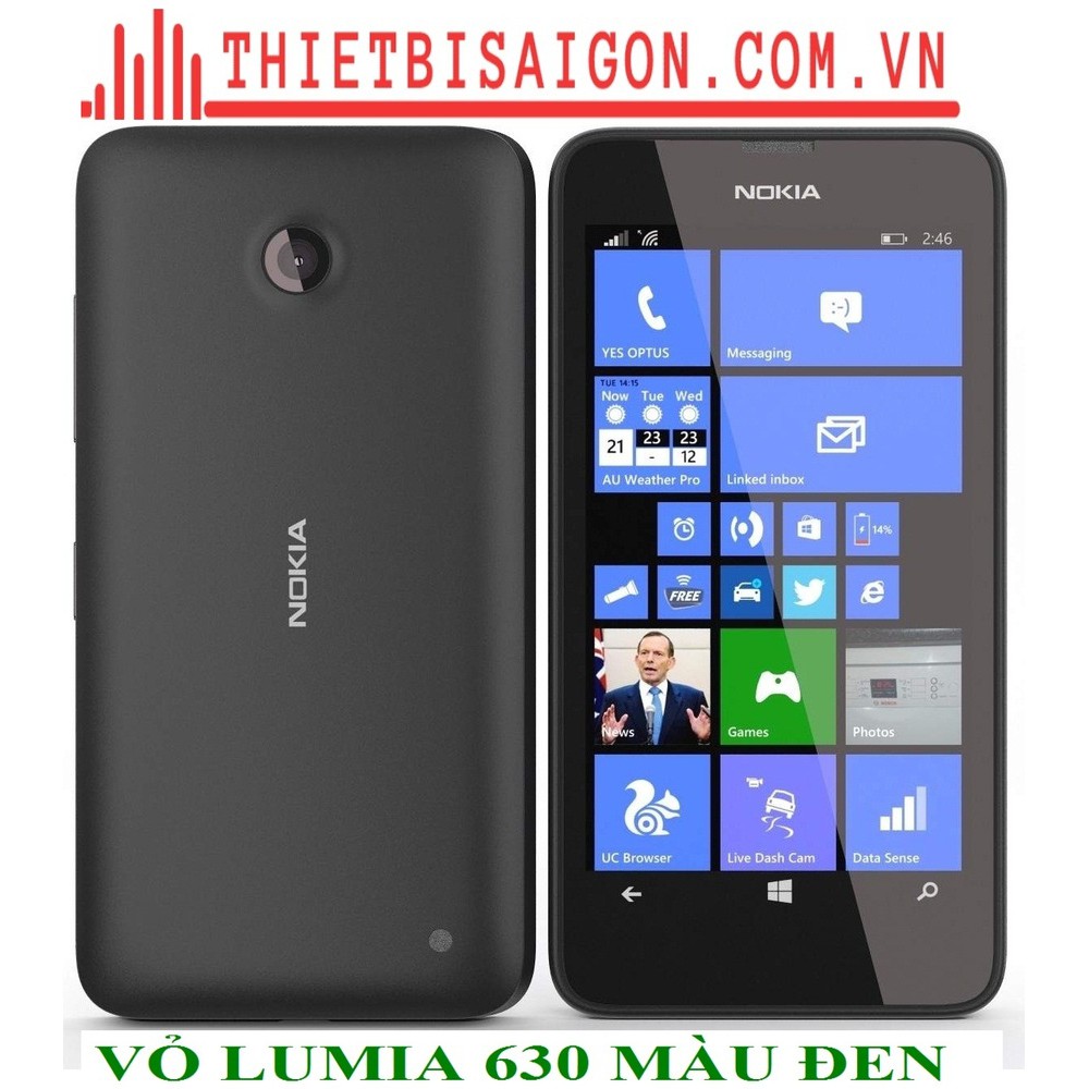 NẮP LƯNG LUMIA 630 MÀU ĐEN