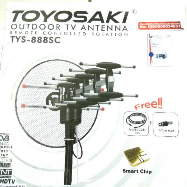 Anten Ngoài Trời / Analog + Boster + Điều Khiển Từ Xa Toyosaki Tys 888 Sc