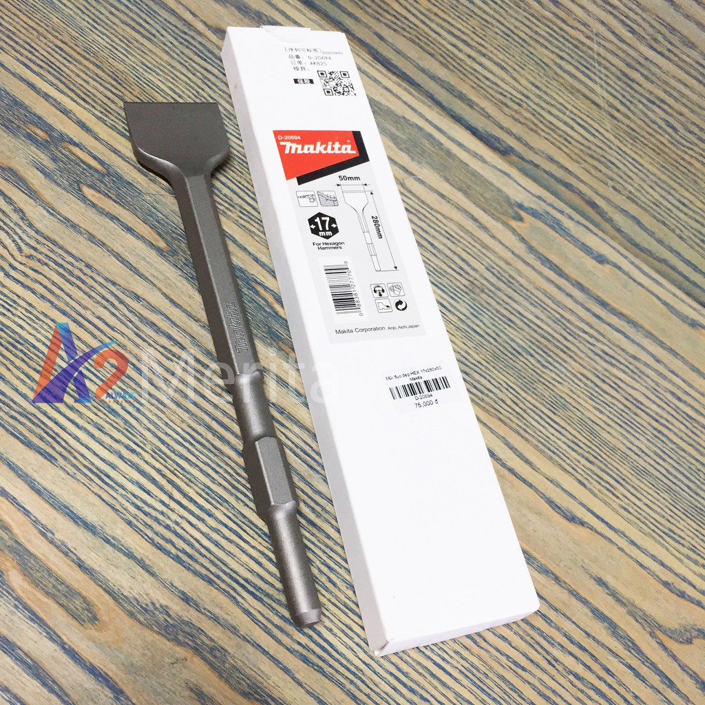 Mũi đục dẹp lục giác Makita 17x50x280mm D-20694