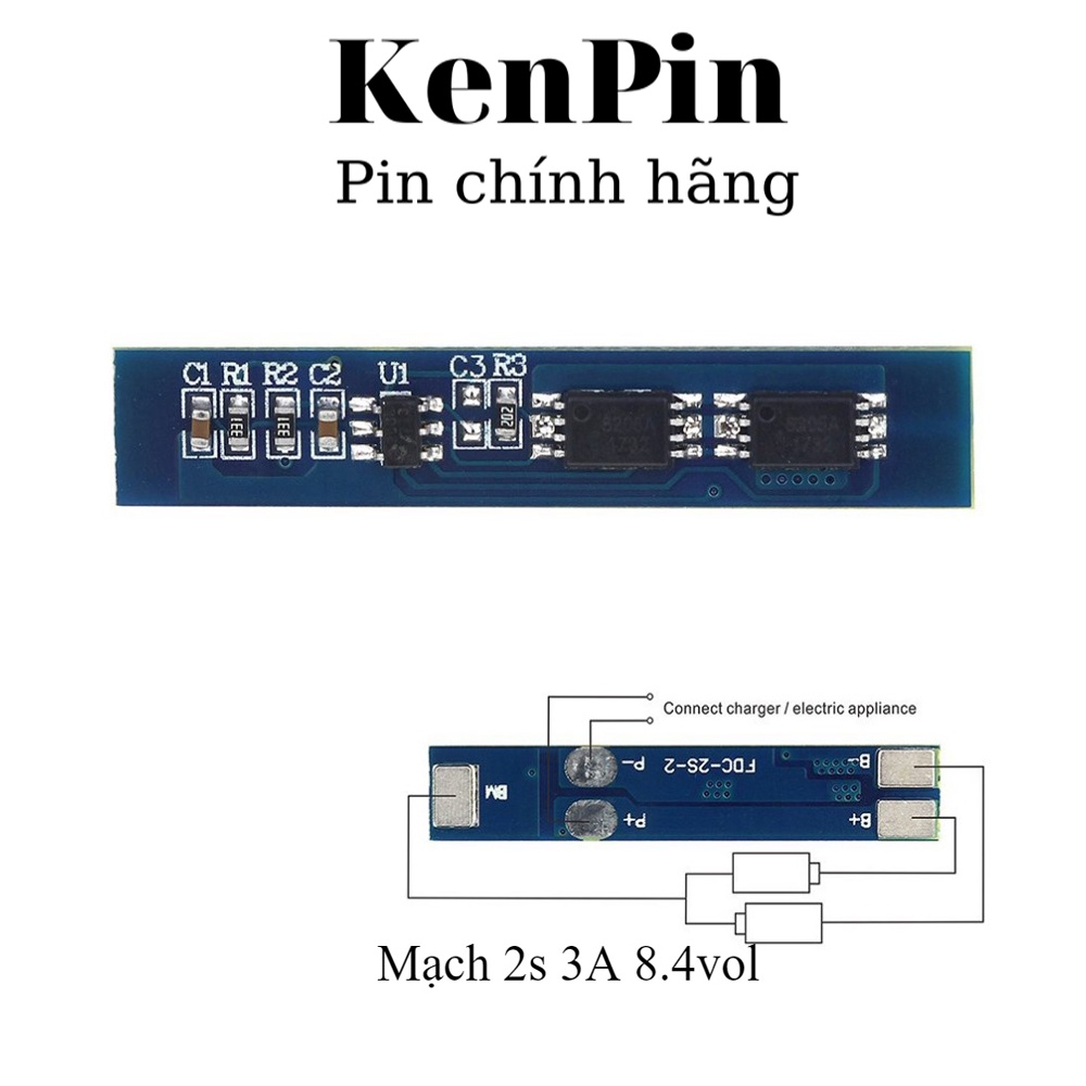 Mạch Bảo Vệ Sạc Xả Pin Lithium 7.4v 8.4v 18650 2s5a Li-Ion Lithium 7.4v 8.4v 18650 M2S