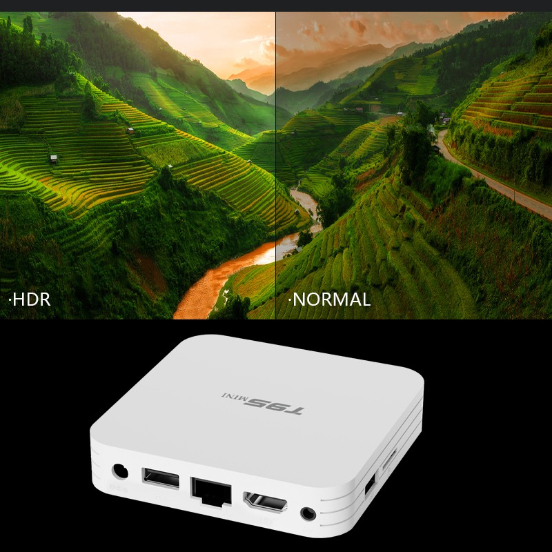 Tivi Box Ram 2GB bộ nhớ 16GB Android 10.0 xem video 4K thiết kế màu trắng bảo hành 12 tháng T95MINI android tv box