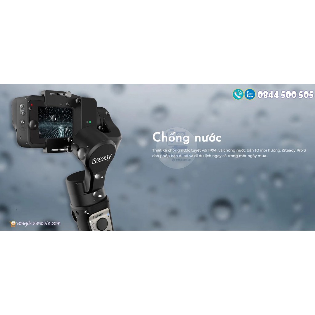 Gimbal Chống Rung Hohem iSteady Pro 3 [CHÍNH HÃNG] Sử Dùng Gopro 8/7/6/5/4 - Action Camera