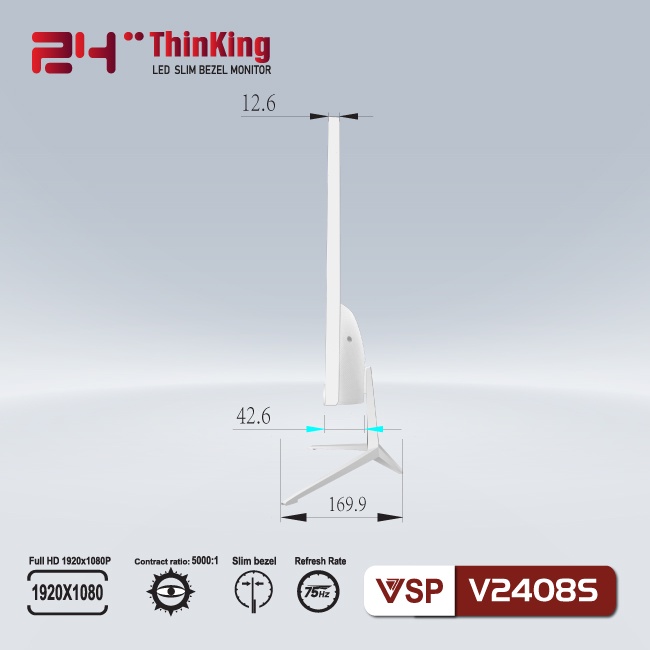 Màn hình VSP V2408S 24inch (23.8" VA FHD 75Hz, HDMI+VGA) Chính hãng phân phối | BigBuy360 - bigbuy360.vn