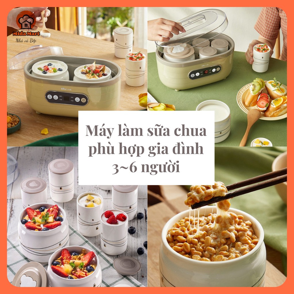 🔥 MÁY LÀM SỮA CHUA BEAR CHÍNH HÃNG SNJ-C10P2 BẢO HÀNH 6 THÁNG 🔥