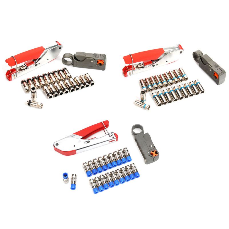 Bộ Dụng Cụ Kìm Cắt Dây Cáp Đồng Trục RG59 RG6 Coaxial