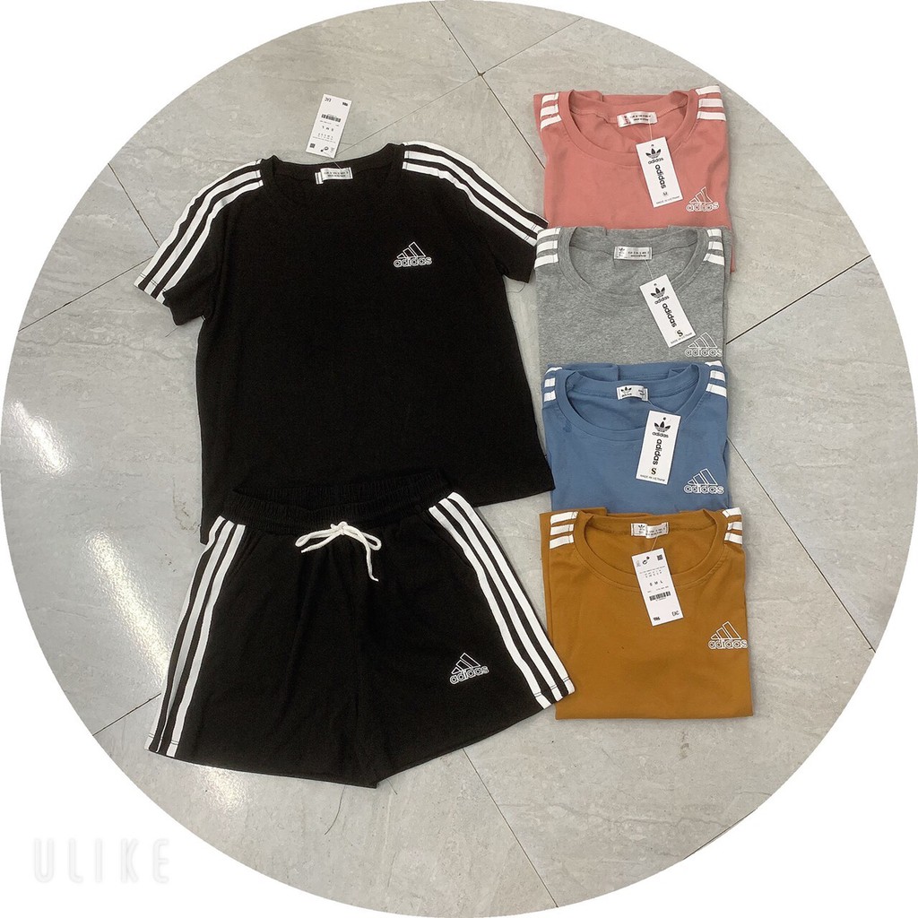 Bộ quần áo thể thao nữ thun cao cấp, bộ adidas nữ cộc tay thun lạnh. #4