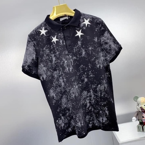 Áo polo nam phối lưng hoạ tiết cổ sao, áo cộc tay cổ bẻ chất poly cotton AP48 - PANDO FASHION