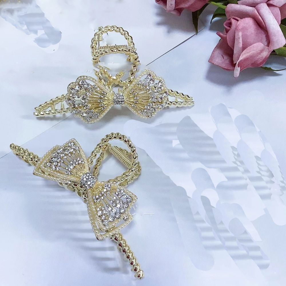 Kẹp tóc hình nơ cỡ lớn bằng hợp kim phong cách Hàn Quốc thời trang cho nữ