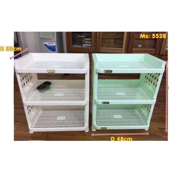 ( hang hot) Kệ chén Việt Nhật 3 tầng chắc chắn - đồ dùng phòng ăn tiện lợi