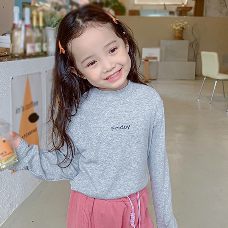 Áo thun dài tay cổ tròn mềm mại cho nữ