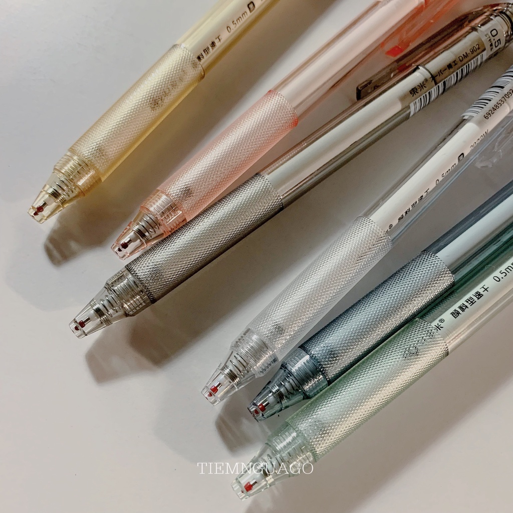 Bút gel DOMI ngòi kim mực đen siêu nhanh khô 0.5mm vỏ màu pastel - Tiệm Ngựa Gỗ