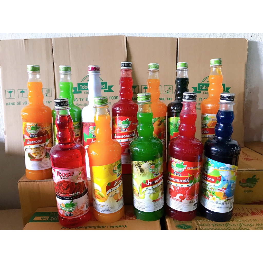 Siro Ding fong các vị chai 760ml