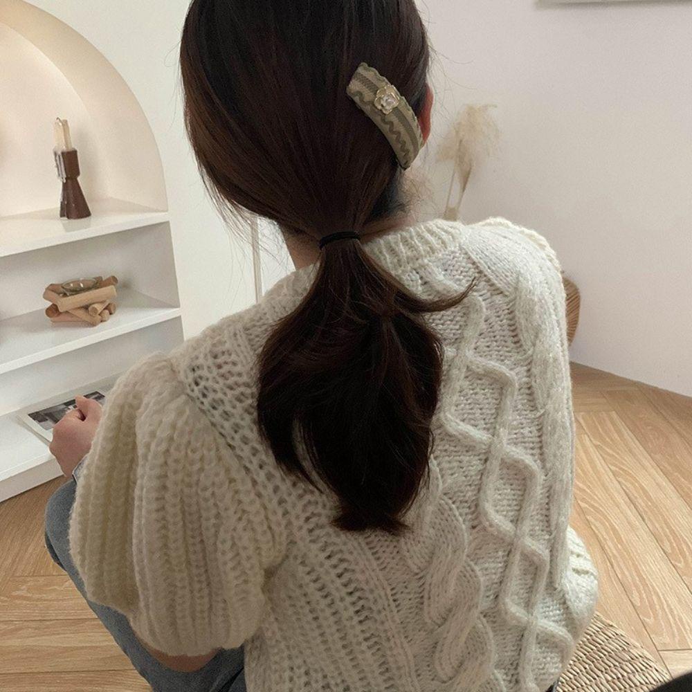 Kẹp Tóc Bằng PU Phong Cách Retro Thanh Lịch Dành Cho Nữ