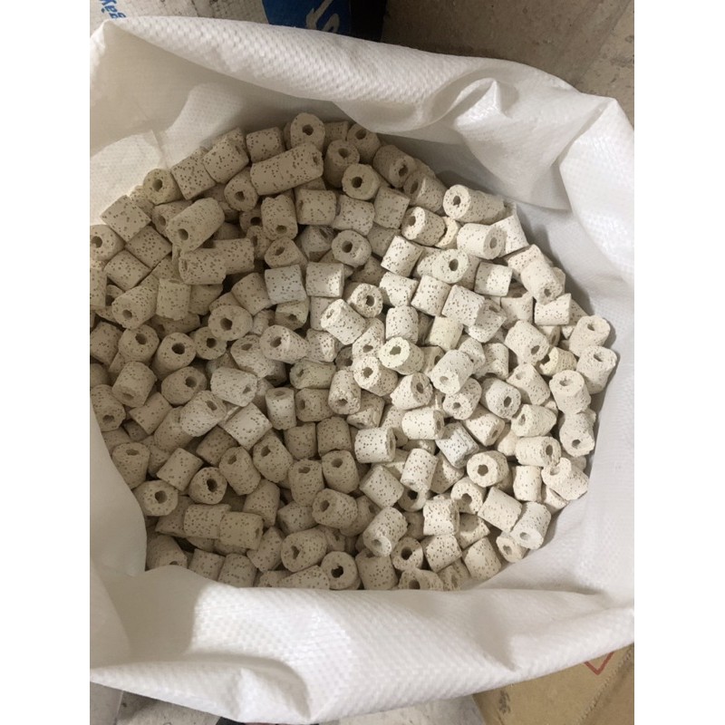 500gram sứ trụ trắng-vật liệu lọc cao cấp bể cá cảnh