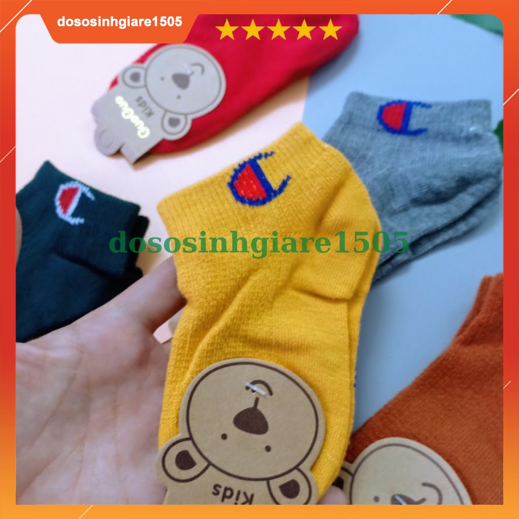 Set 5 đôi vớ cotton màu nhiều mẫu size 0-12 tháng/ Tất sơ sinh em bé mềm mịn (được chọn mẫu)