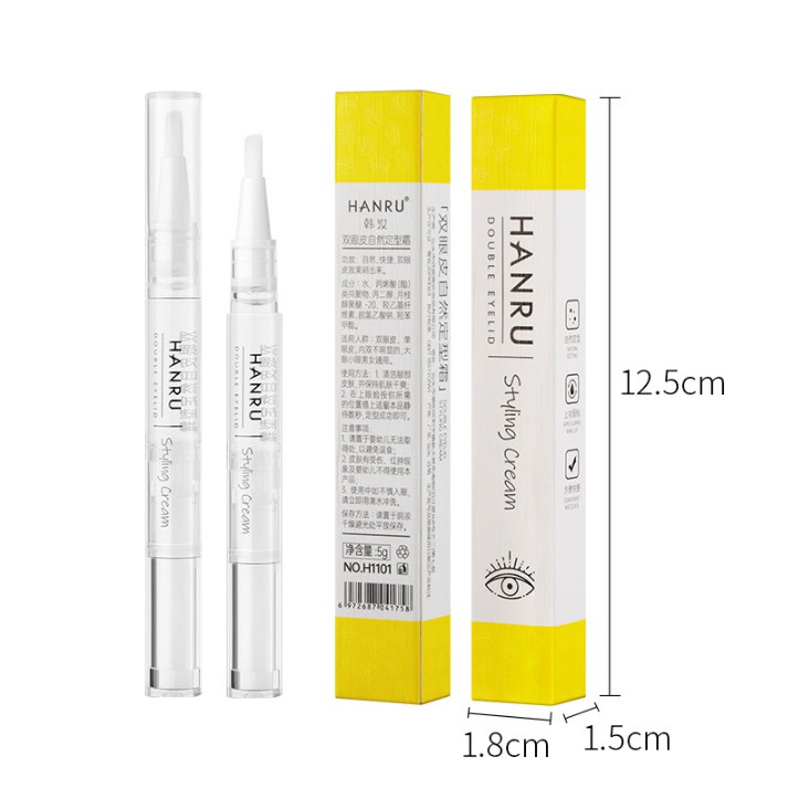 Gel tạo kiểu kích hai mí, tự nhiên Hanru Styling Cream 5g
