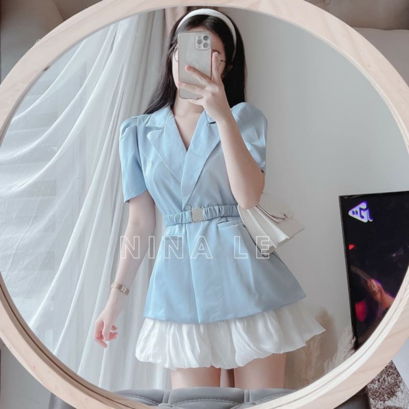 Set vest siêu phẩm kèm đai cài cực đẹp