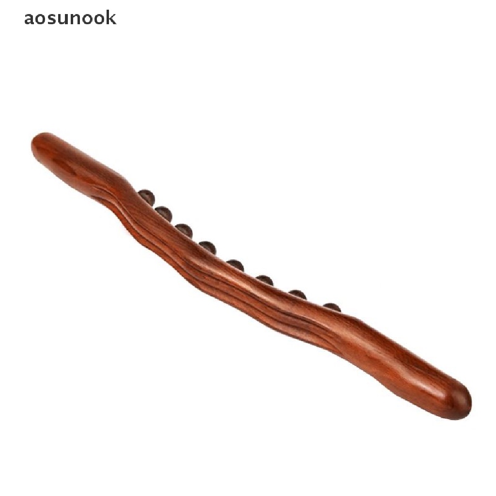 Aosunook 8 Hạt Gua Sha Gậy Mát Xa Cơ Thể Lưng Bằng Gỗ Carbon