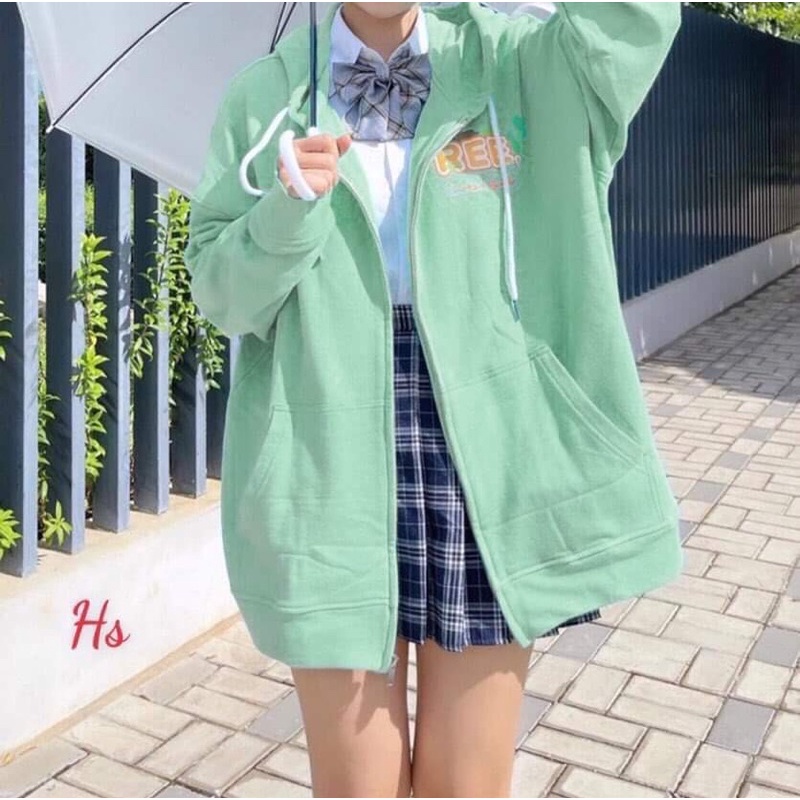 Áo khoác nỉ in chữ Ree HS6