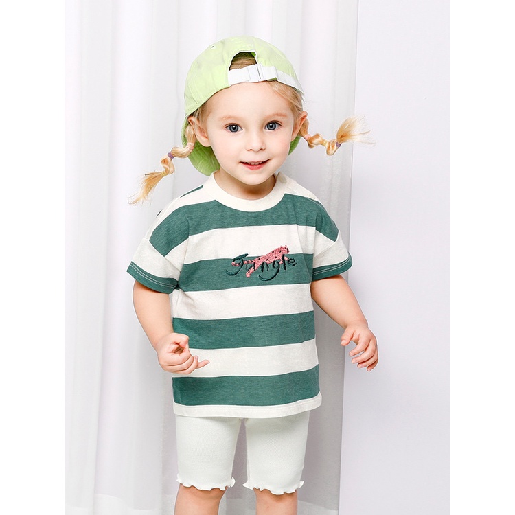 Áo cotton bé trai bé gái kẻ Jungle MM. HA1171