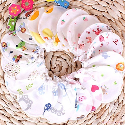 (hàng Mới Về) Set 3 Cặp Găng Tay Cotton Mềm Mại Chống Trầy Xước Cho Bé