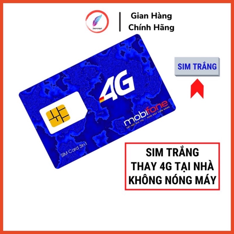 Sim trắng 4G Mobifone tự thay tại nhà không nóng thích hợp Ios 14 và các dòng máy thường