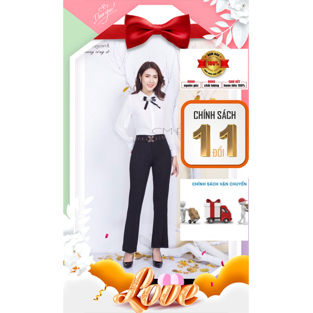 Quần Công Sở Cạp Đá Cao Cấp. Chất Liệu Mì chéo. Sành Điệu-Thanh Lịch-Quý Phái