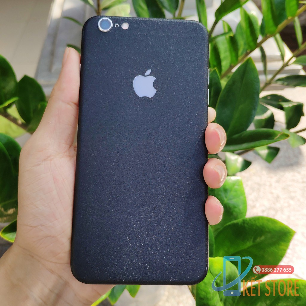 Skin dán mặt lưng iphone full viền màu đen ánh kim tuyến