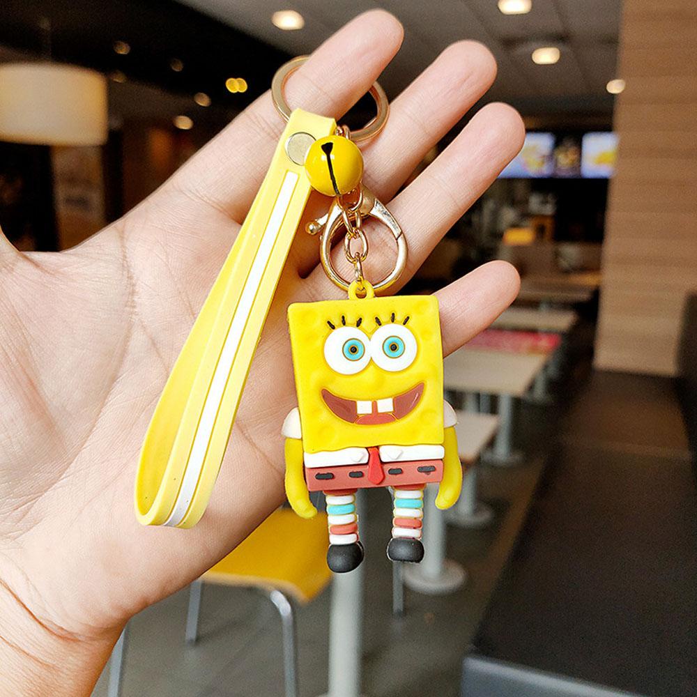 LANFY Móc Chìa Khóa Hình Hoạt Hình Sponge-Bob Dễ Thương