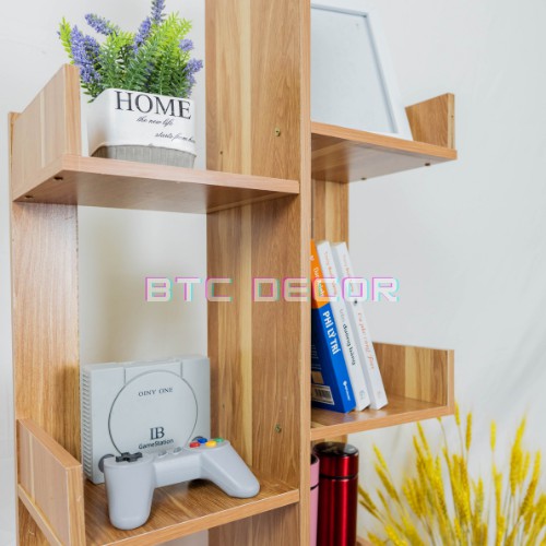 Kệ Sách Gỗ Hình Xương Rồng BTC DECOR - Trang Trí Nhà Cửa, Chống Mối Mọt - Kệ Gỗ Xương Rồng Đựng Sách - BH 1 Năm