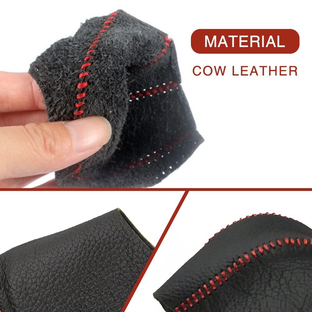 Bọc cần số +tay phanh da thật dành cho xe toyota vios G số tự động