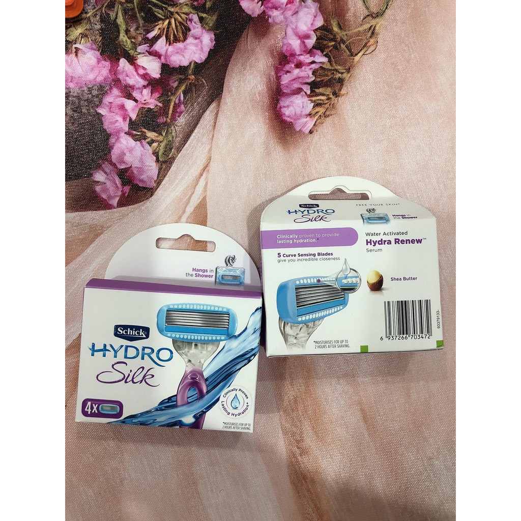 Máy Tỉa Lông Schick Hydro Silk Trim Style và Bộ 4 Lưỡi Thay Thế Máy Schick Hydro Silk Trim Style