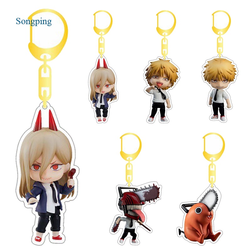 Móc Chìa Khóa Bằng Acrylic Hình Nhân Vật Anime Chainsaw Man Pochita Makima