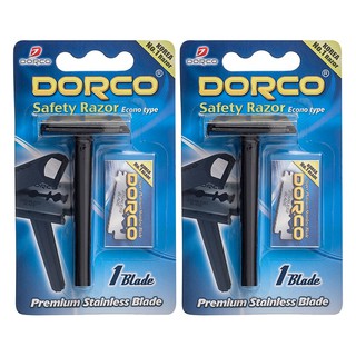 Combo 2 Set Dao Cạo Râu Lưỡi Lam Hàn Quốc Cao Cấp Dorco SGA 1000 (Nắp bật)