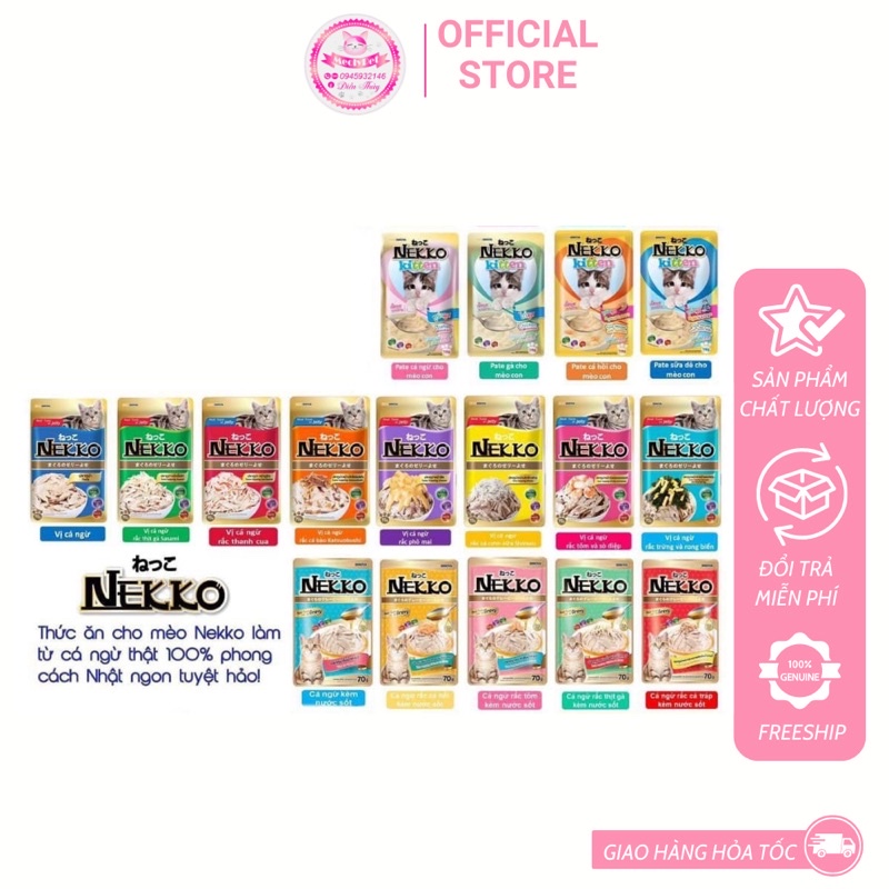 Pate Nekko các loại cho mèo