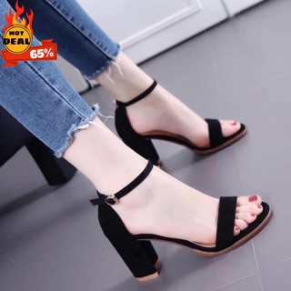 [FREESHIP 70K] Giày cao gót 7 phân đen quai ngang cao cấp MS HÀNG CÓ SẴN