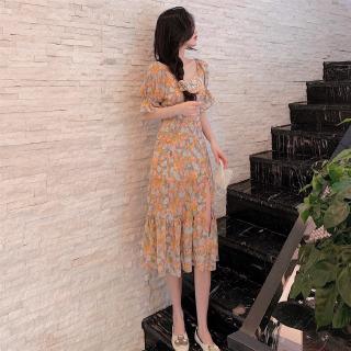 Đầm Hoa Tay Lửng Thời Trang Dành Cho Nữ