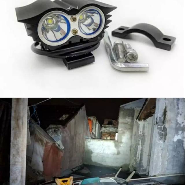 Đèn led mini 2 Mắt 20W cree 3 Chế Độ Ánh Sáng Hình Cú Mèo