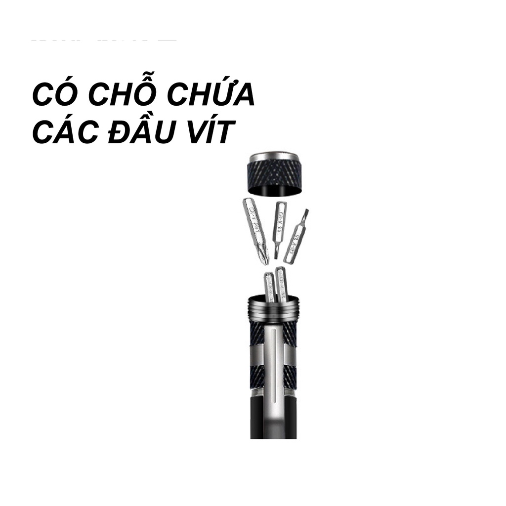 Dụng cụ tua vít nam châm tháo linh kiện, phụ kiện hợp kim nhôm đa năng 8 trong 1 PK354