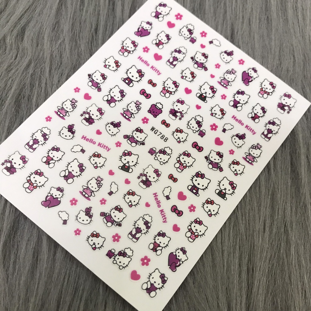 Sticker & Decal dán móng tay hello kitty nail